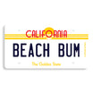 Beach Bum CA - California License Plate Sticker