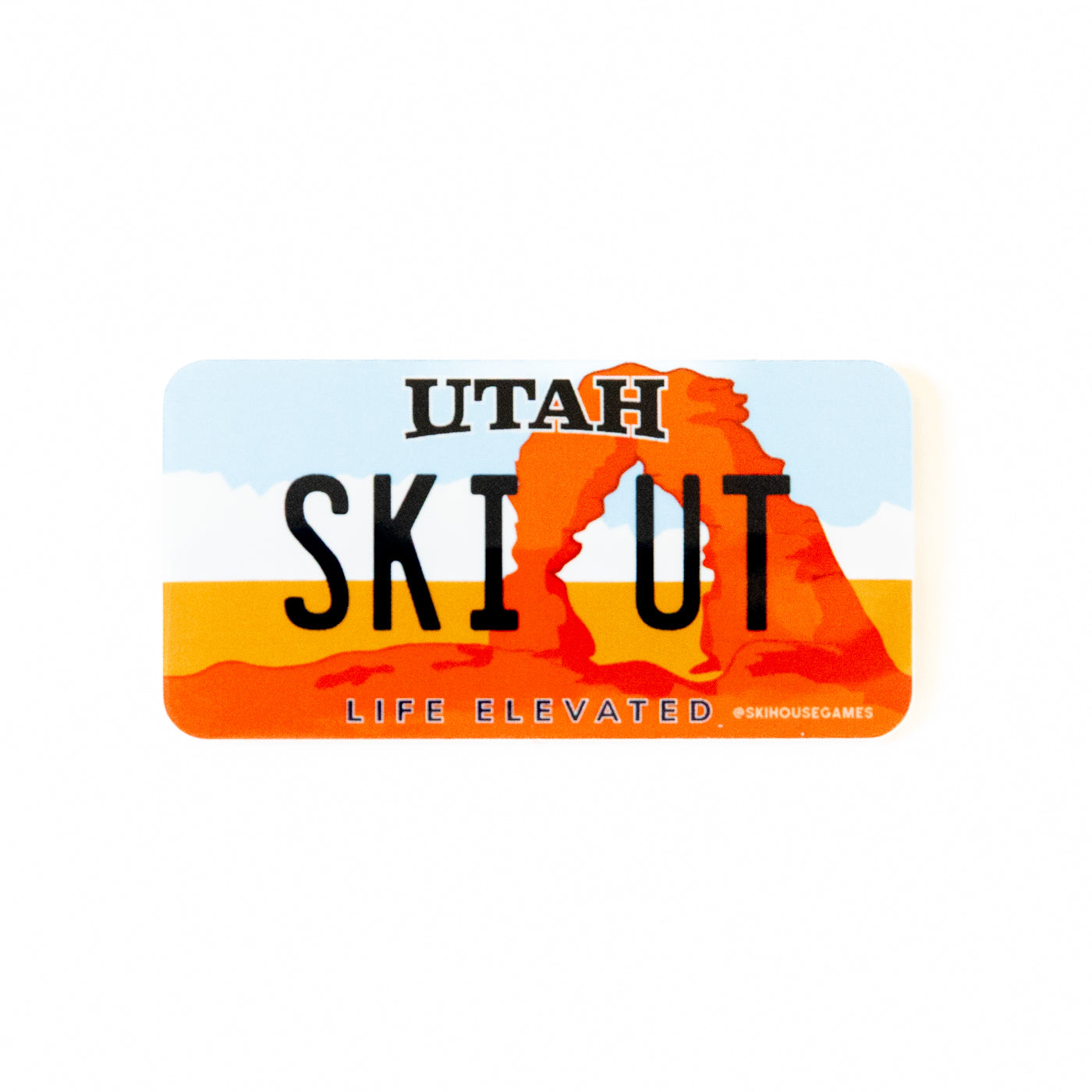 Ski UT - Utah License Plate Sticker