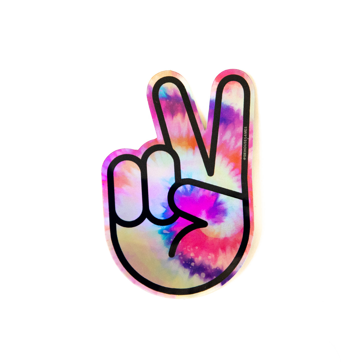 Tie Dye Hippie Peace Sign Holographic Sticker