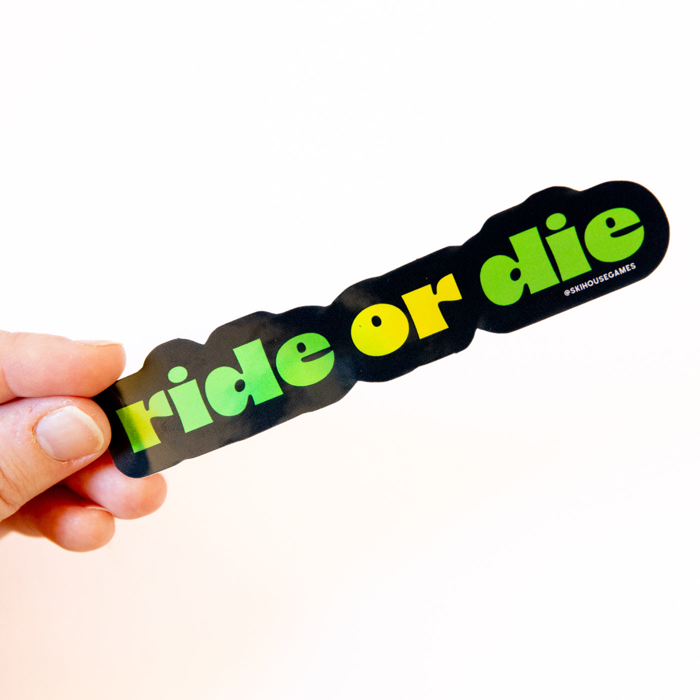 Ride or Die Neon Holographic Sticker