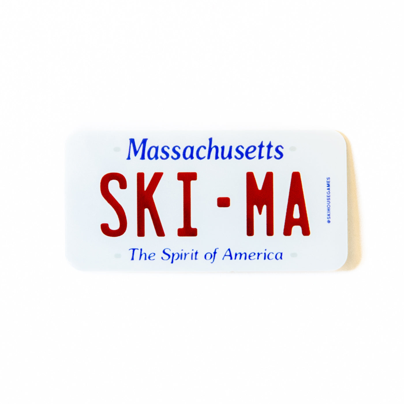 Ski MA - Massachusetts License Plate Sticker