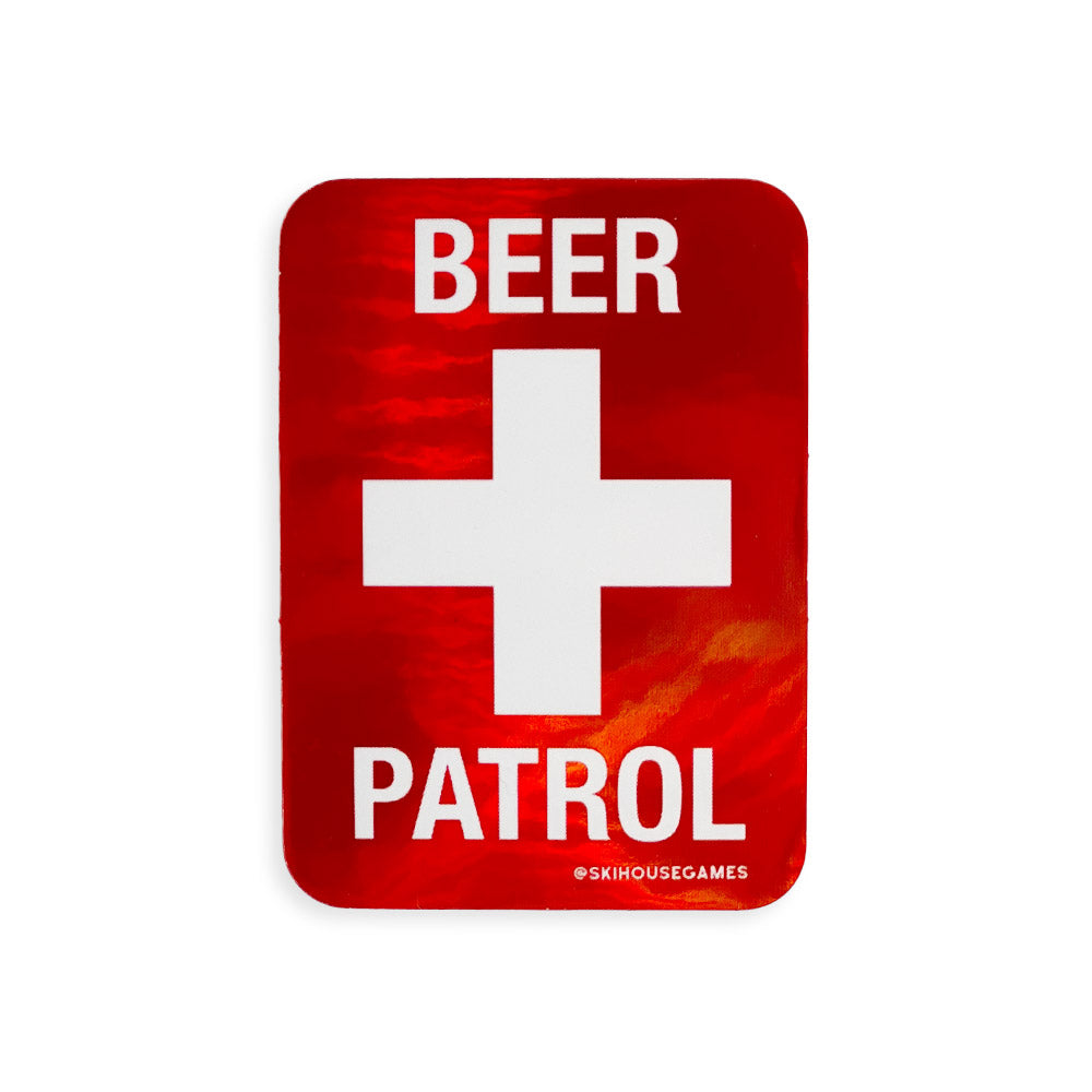 Beer Patrol Horizontal Vertical Sticker