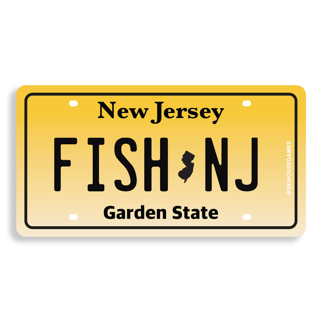 Fish NJ - New Jersey Fish License Plate Sticker