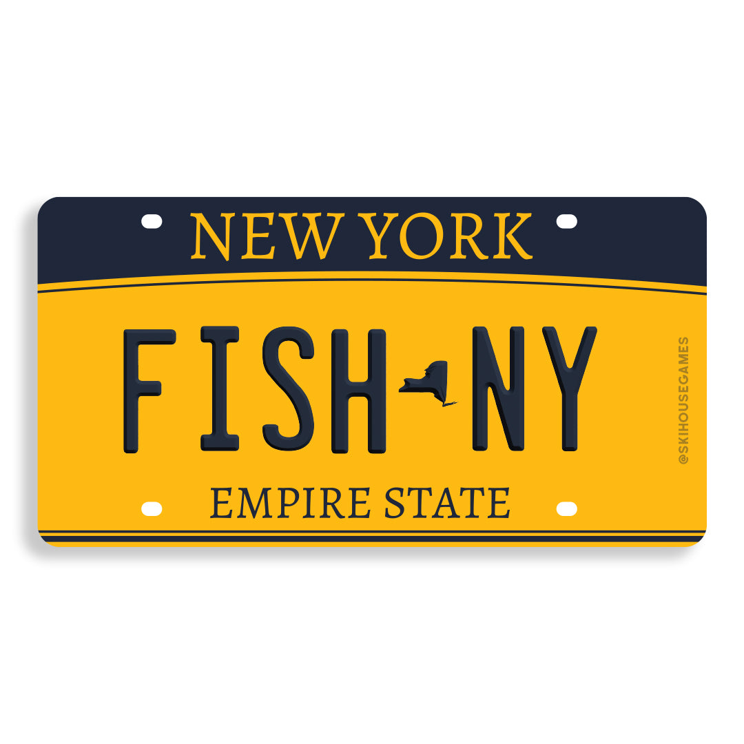 Fish NY - New York Fish License Plate Sticker