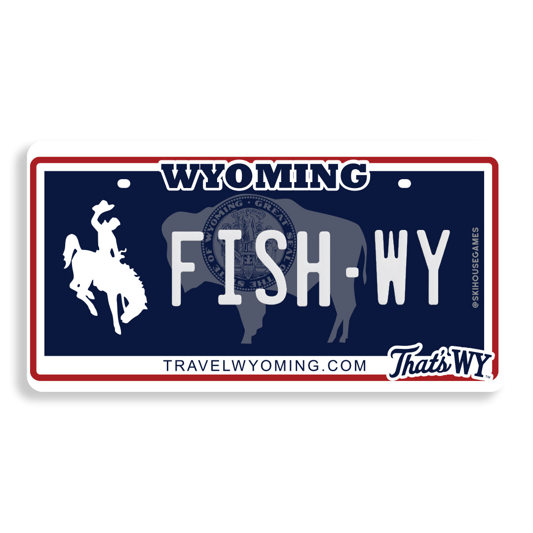 Fish WY - Wyoming Fish License Plate Sticker