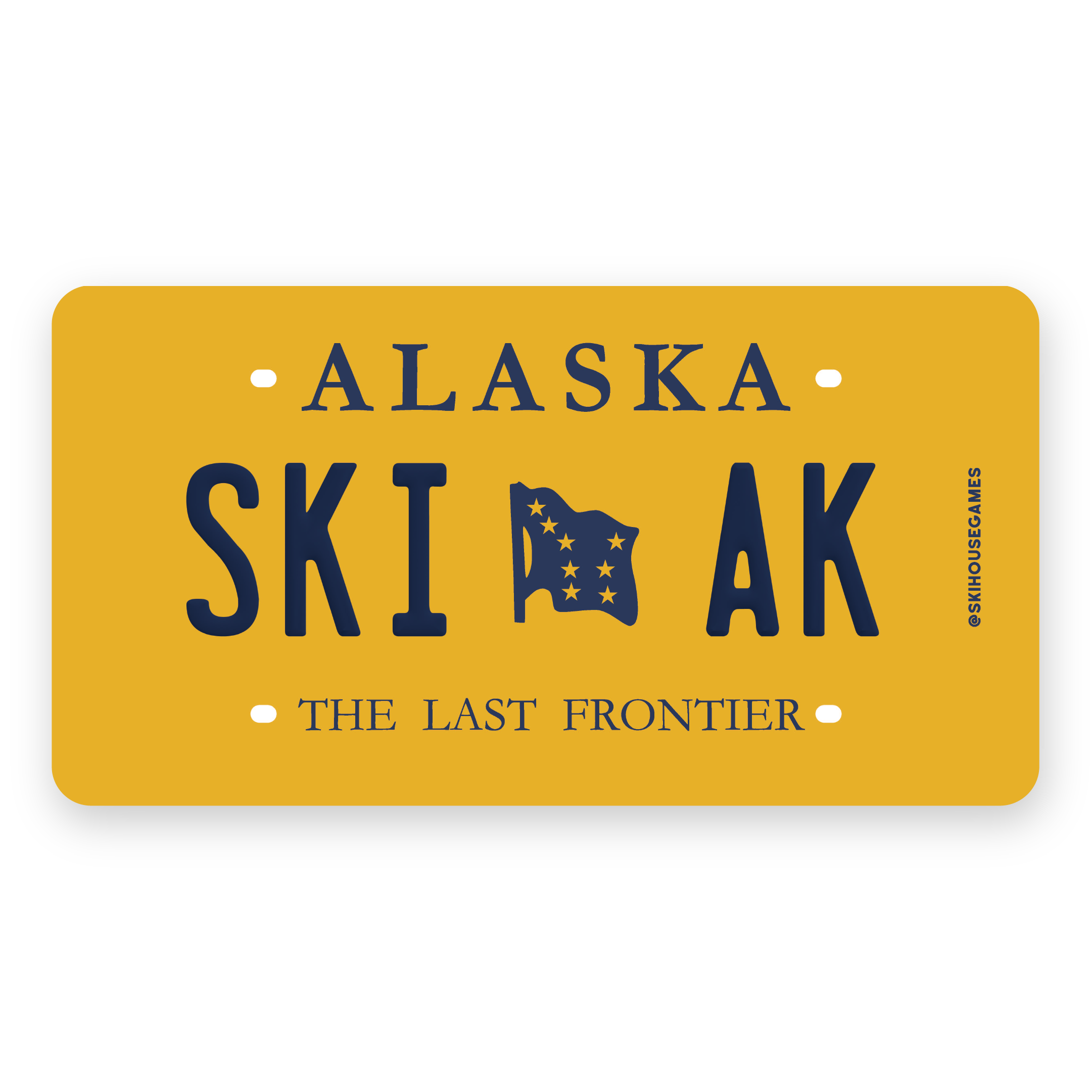 Ski AK - Alaska License Plate Sticker