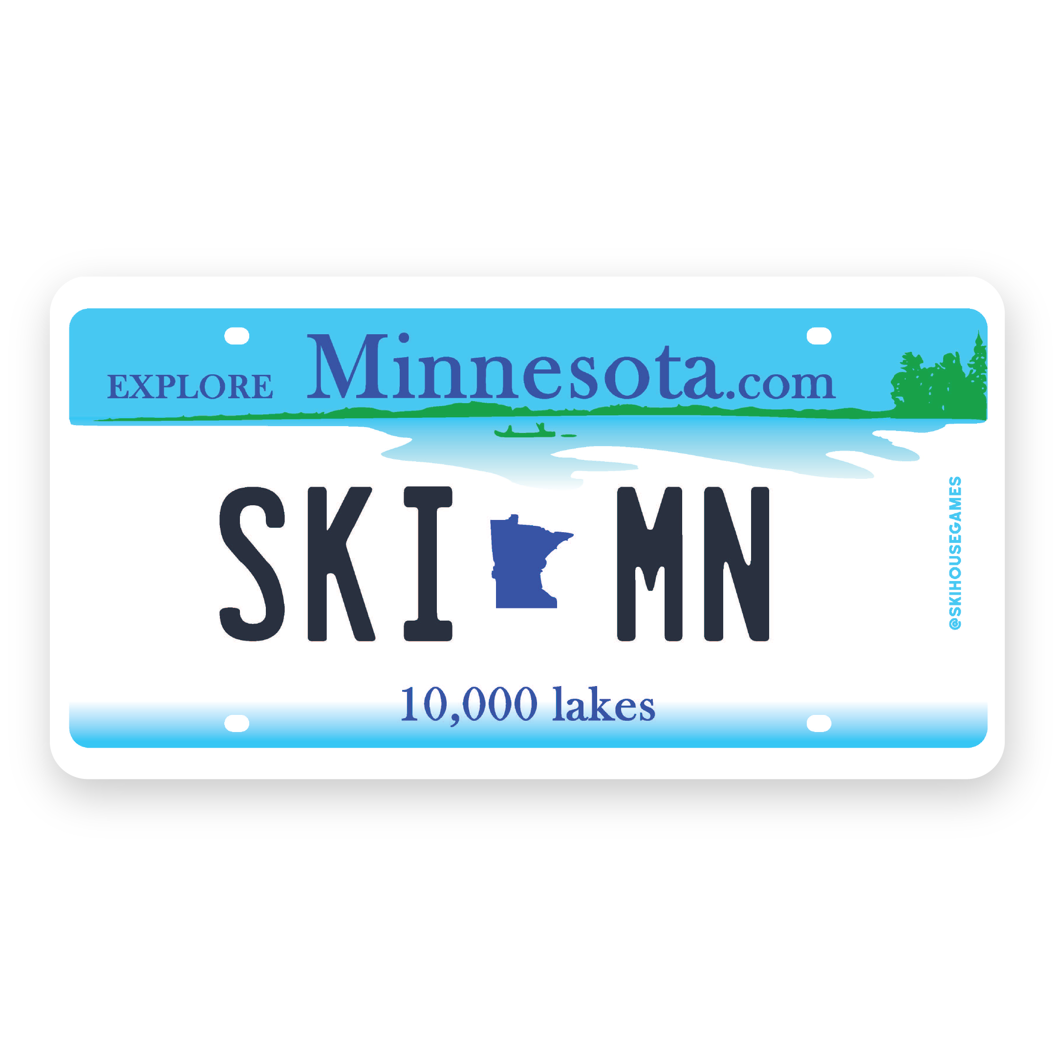 Ski MN - Minnesota License Plate Sticker