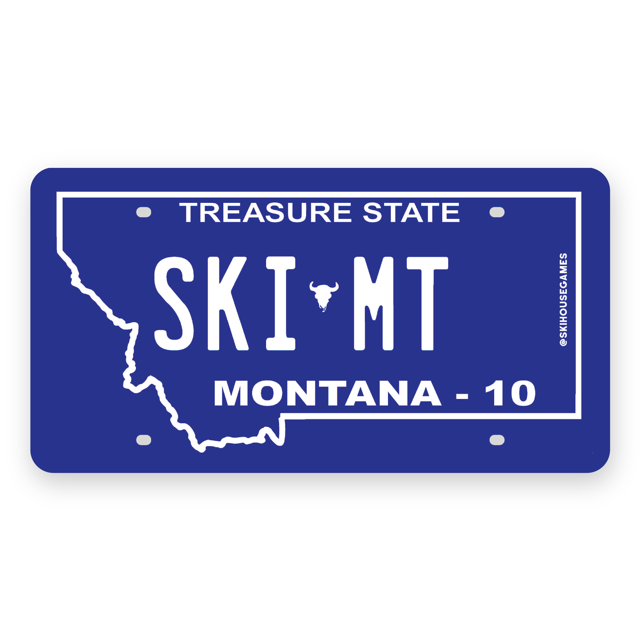 Ski MT - Montana License Plate Sticker