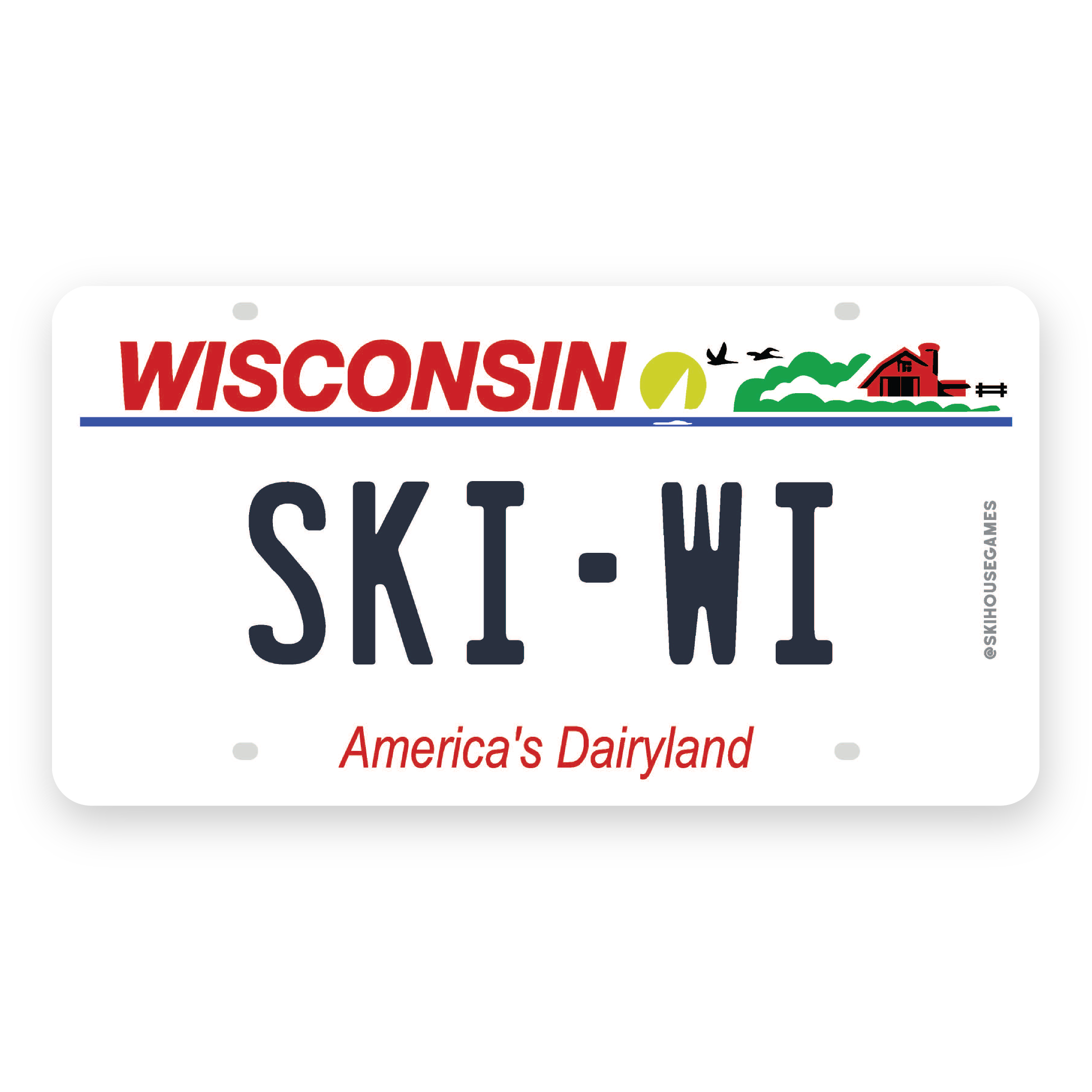 Ski WI - Wisconsin License Plate Sticker