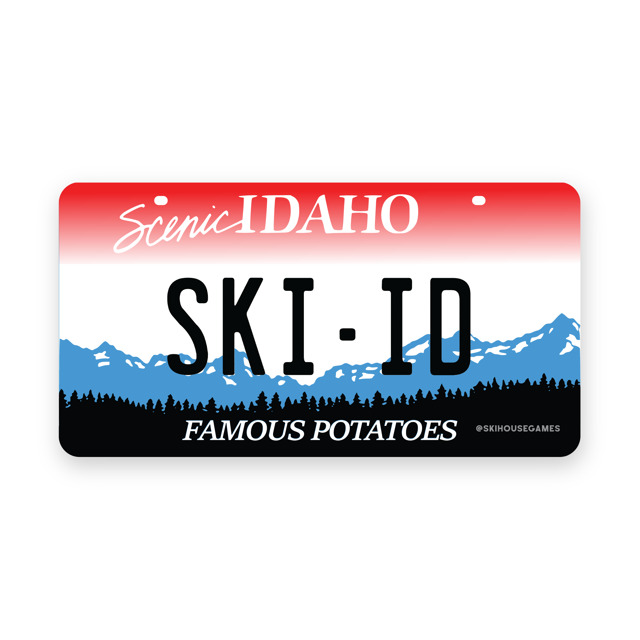 Ski ID - Idaho License Plate Sticker