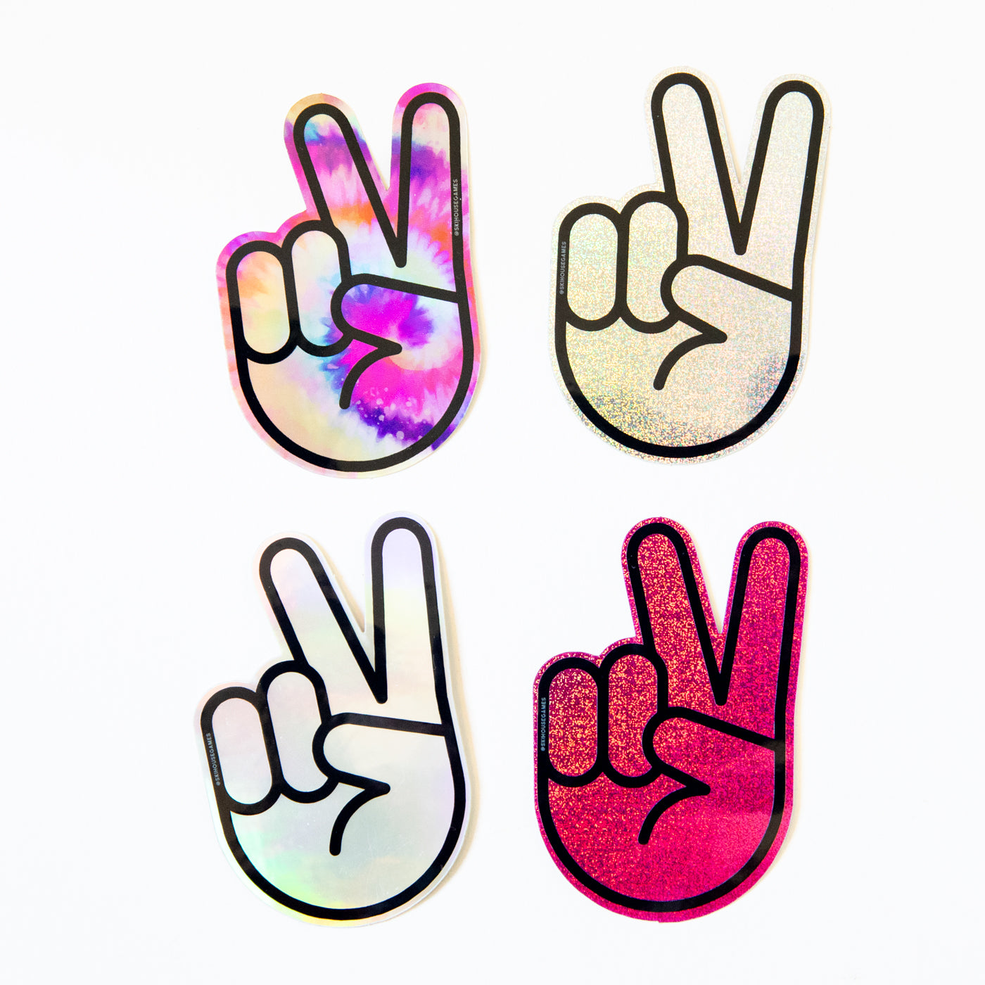 Tie Dye Hippie Peace Sign Holographic Sticker