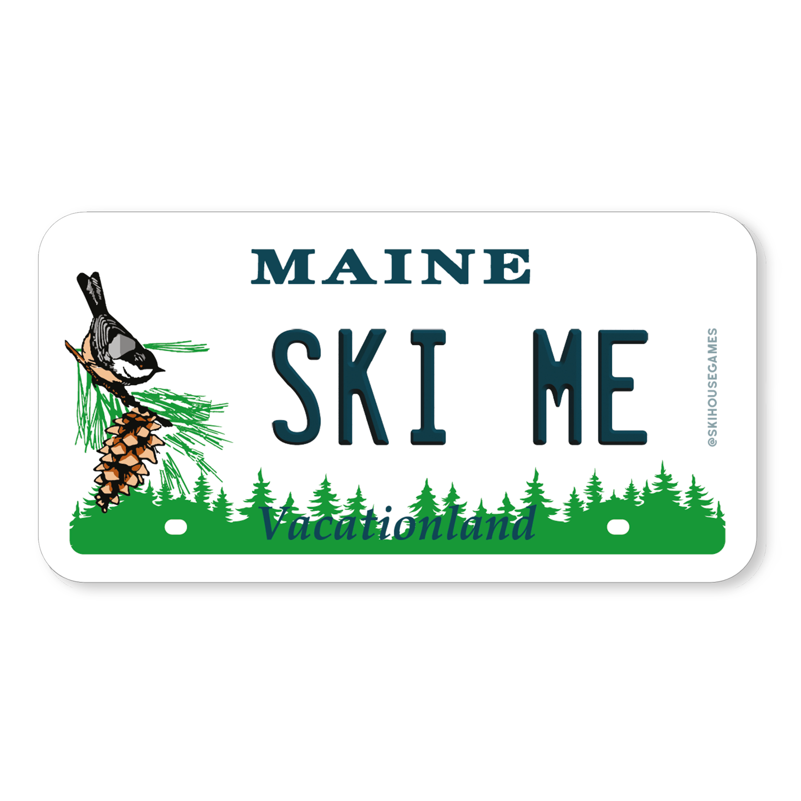 Ski ME - Maine License Plate Sticker