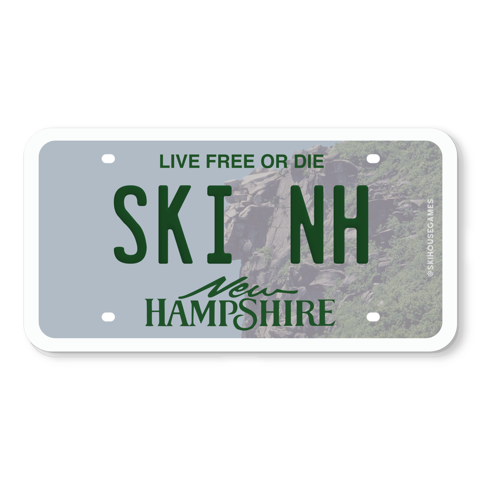 Ski NH - New Hampshire License Plate Sticker