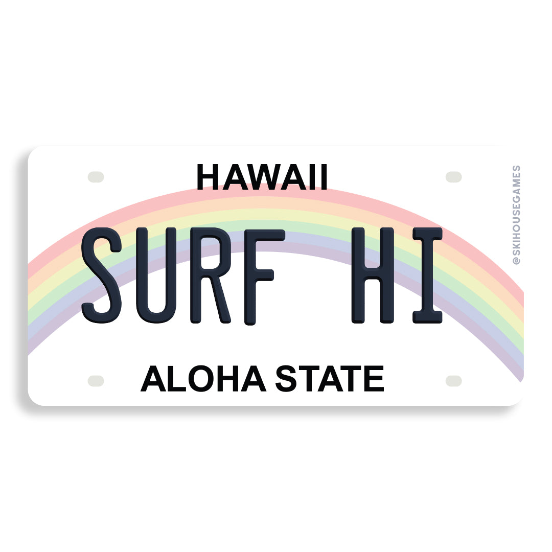 Surf HI - Hawaii Surf License Plate Sticker