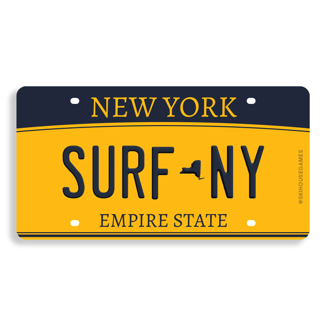 Surf NY - New York Surf License Plate Sticker