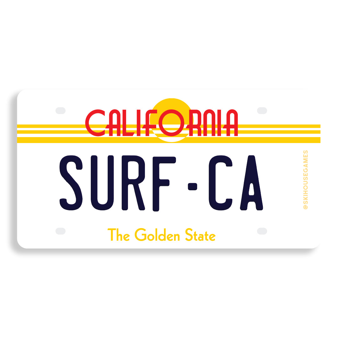 Surf CA - California Surf License Plate Sticker