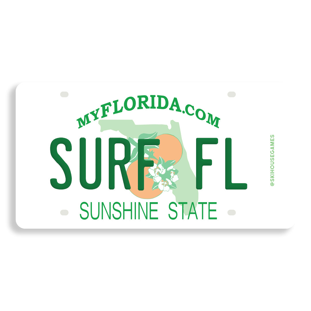 Surf FL - Florida Surf License Plate Sticker